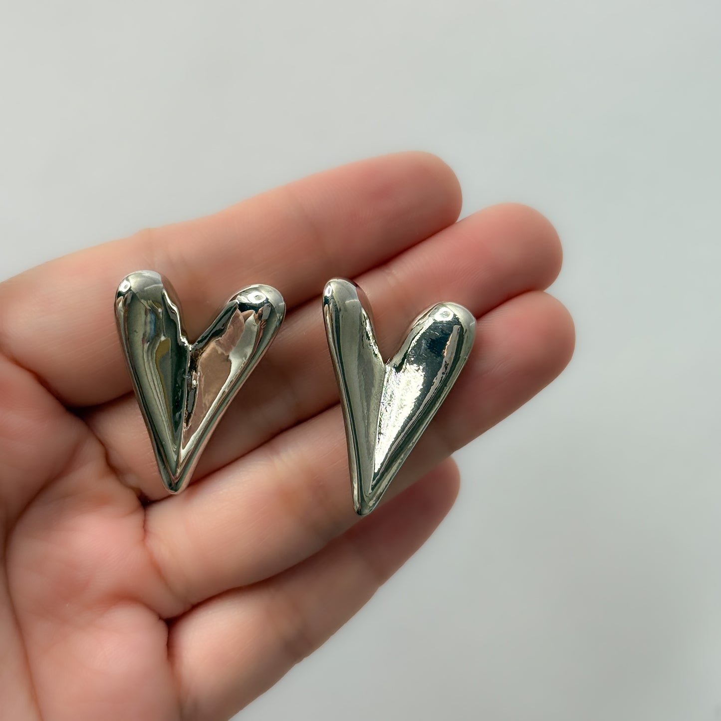 Korean Heart Statement Earrings