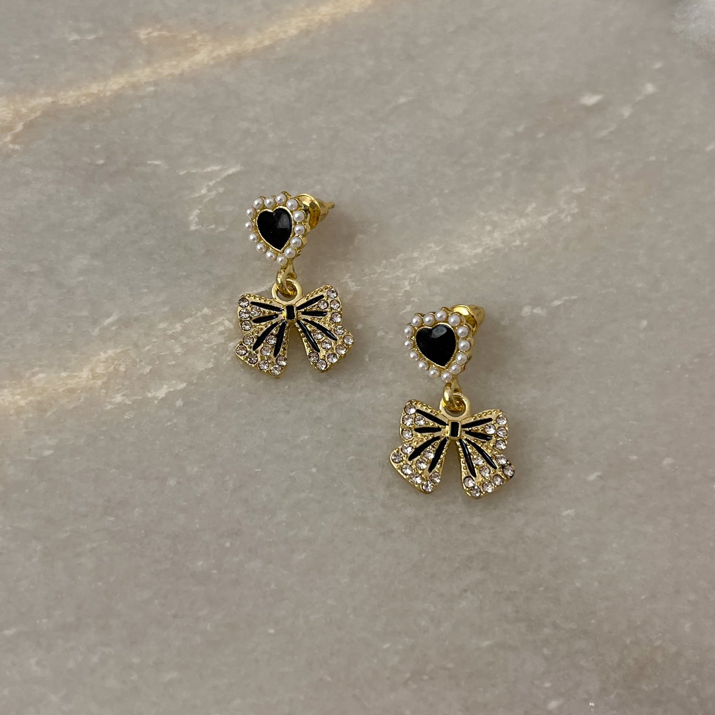 Korean Cute Bow Drop Earrings