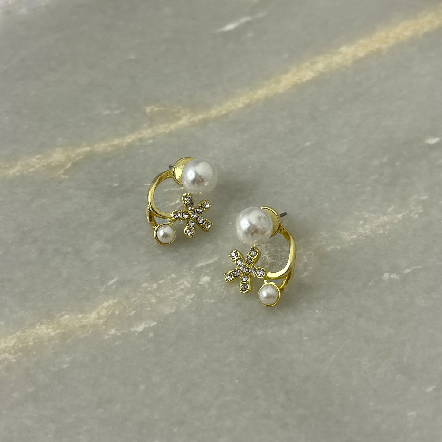 Korean 2in1 Pearl Earrings