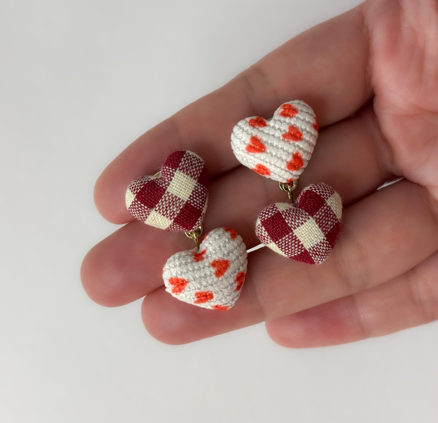 Cute Korean Mismatch Heart Earrings