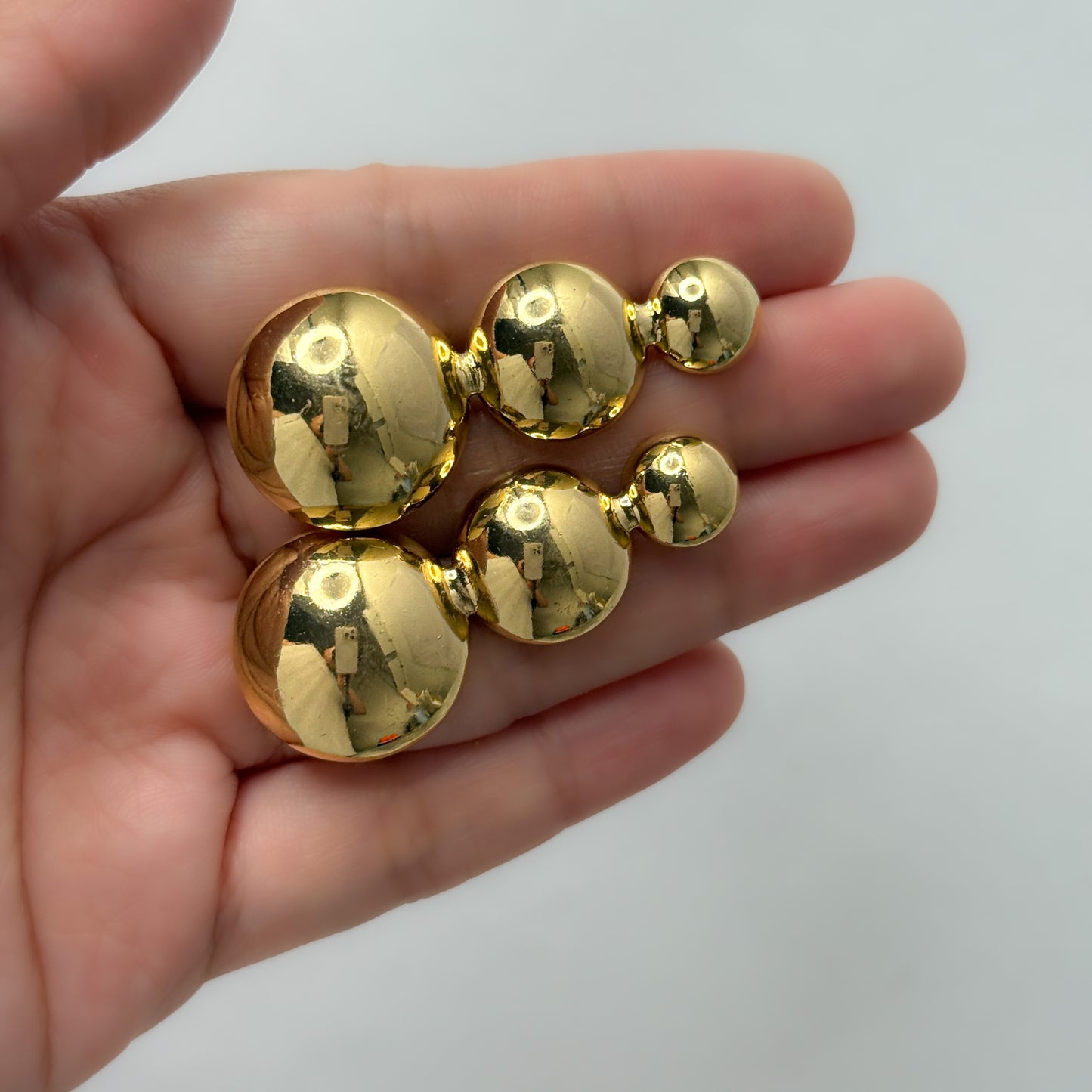 Golden Circle Drop Earrings