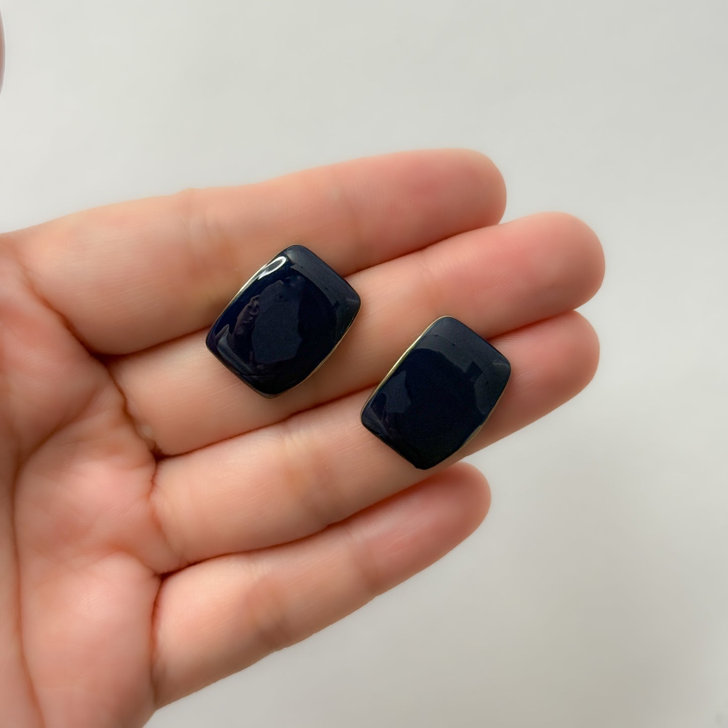 Korean Navy Blue Earrings