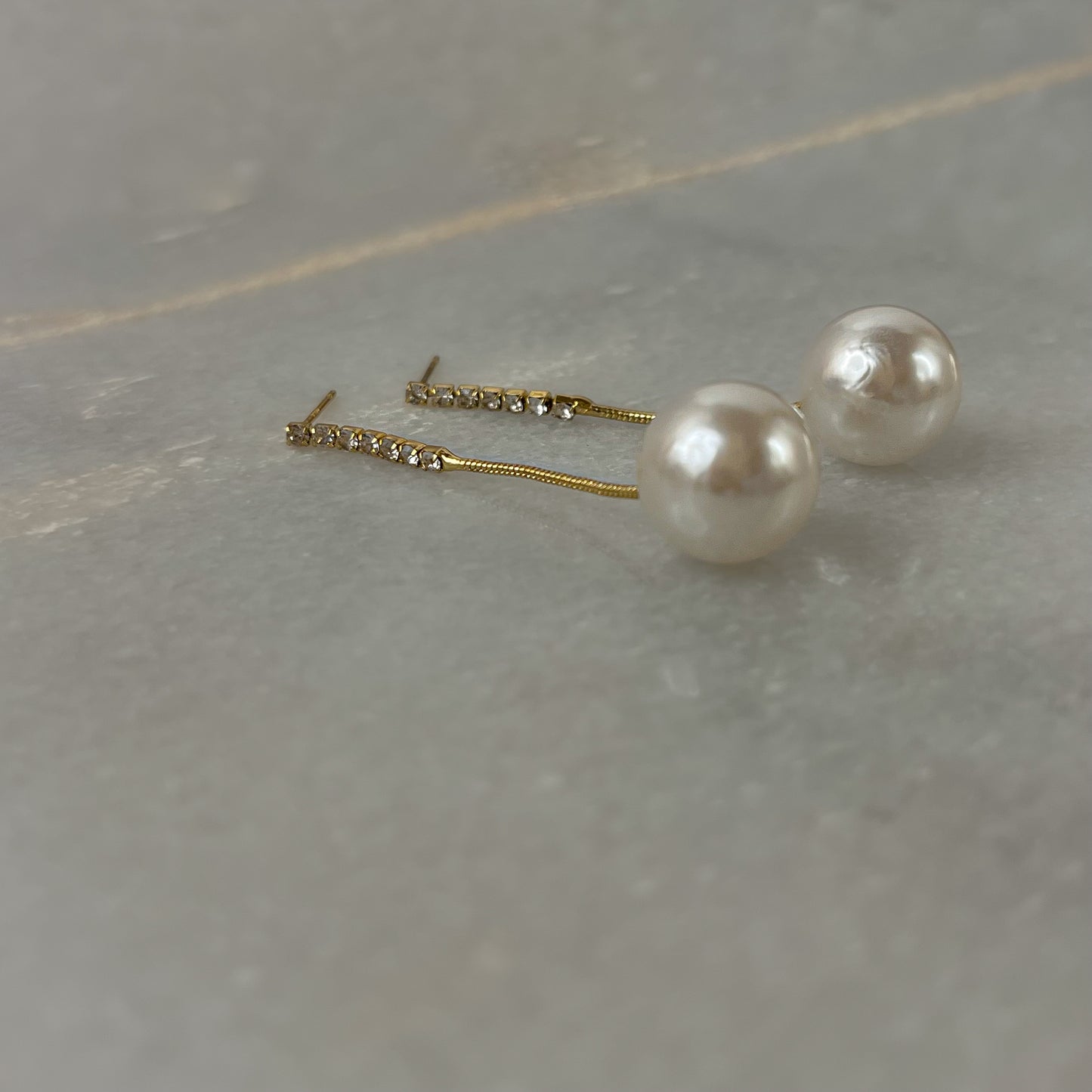Korean Delicate Pearl Drop Earrings