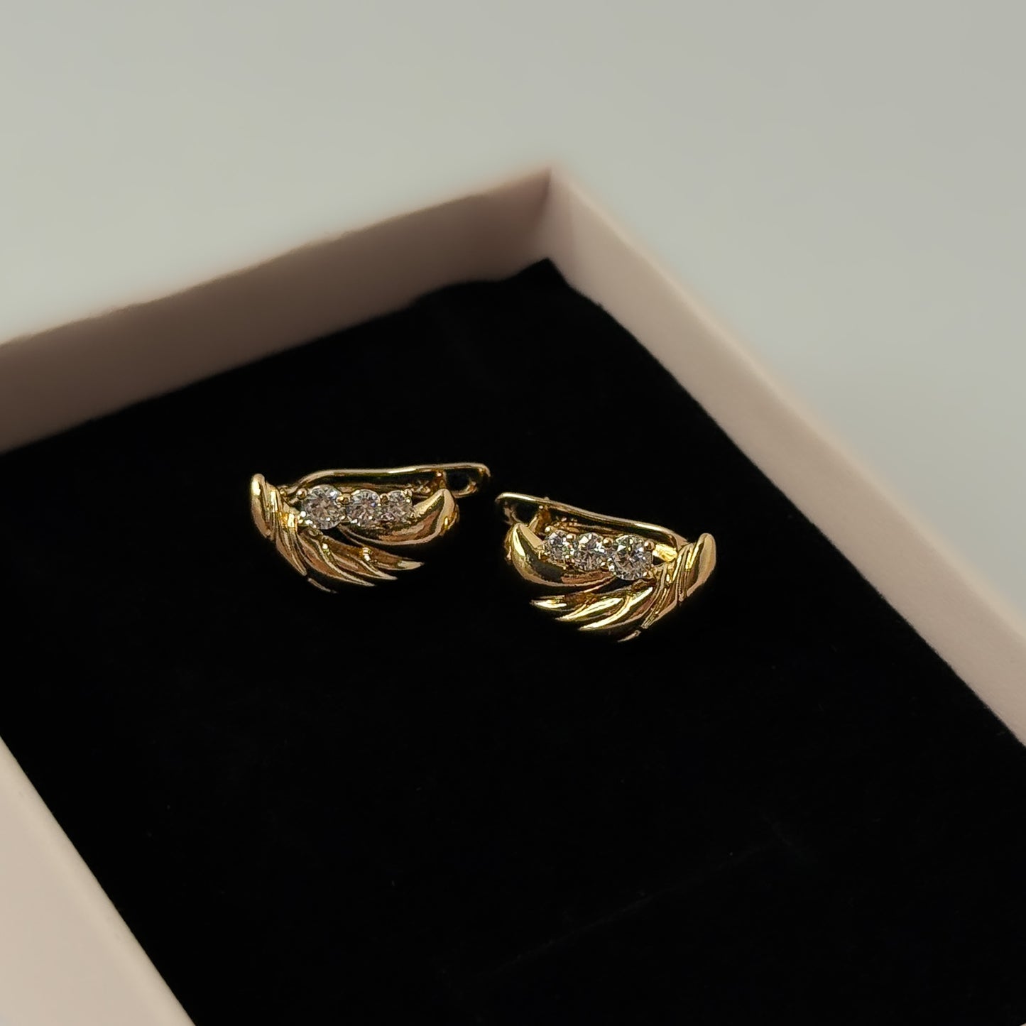 18K Gold Plated Elegant Hoops Earrings