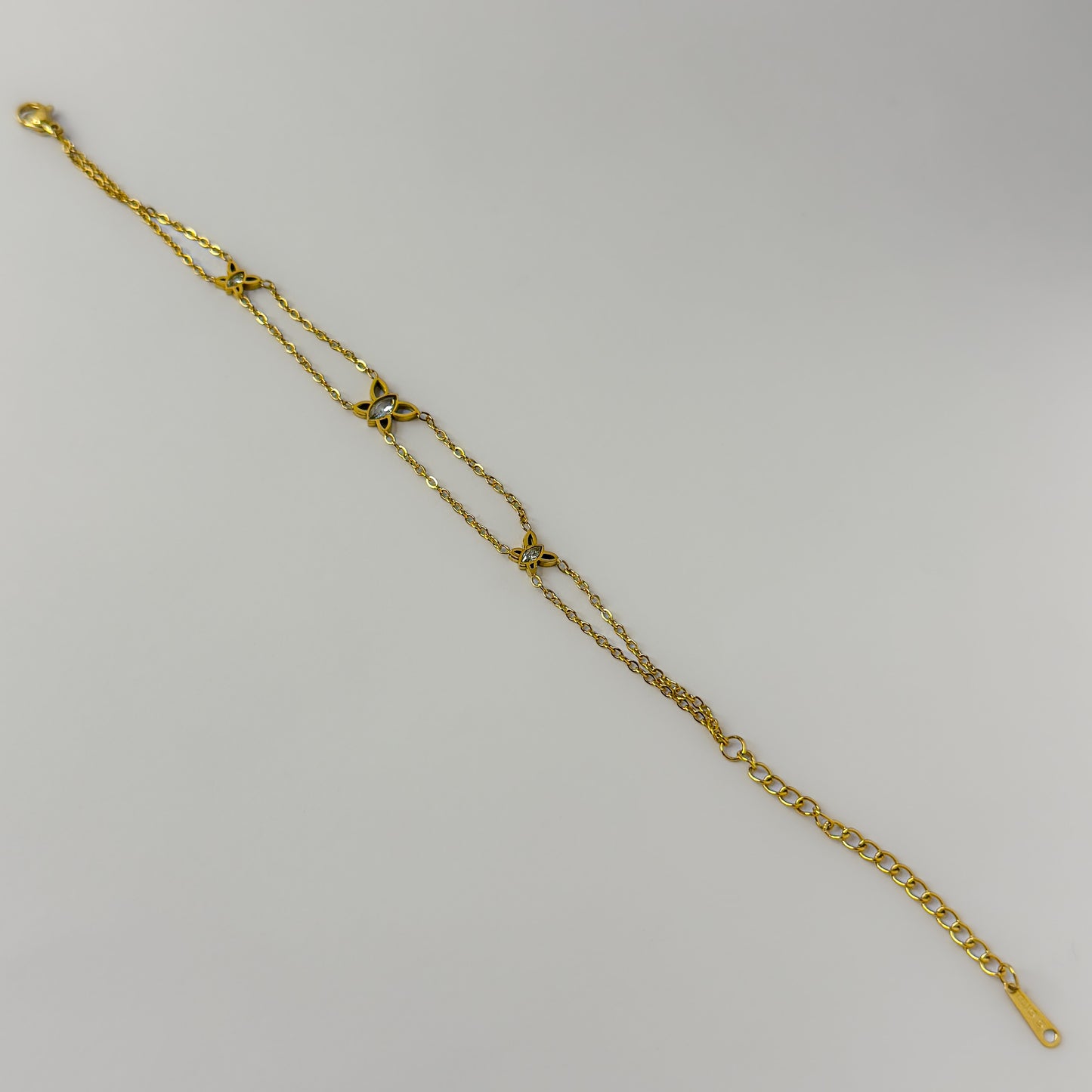 18K Gold Plated Butterfly Chain Bracelet