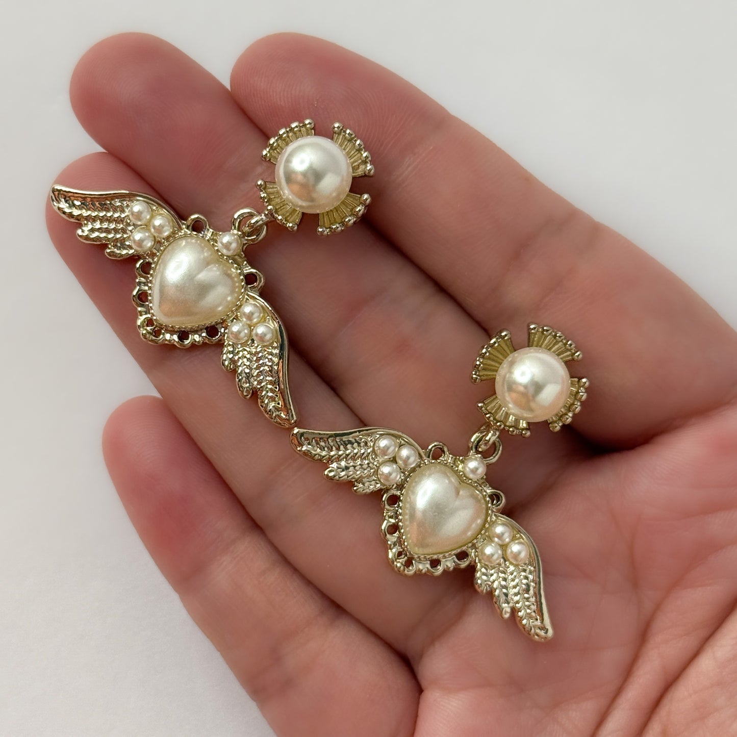 Korean Angel Heart Earrings