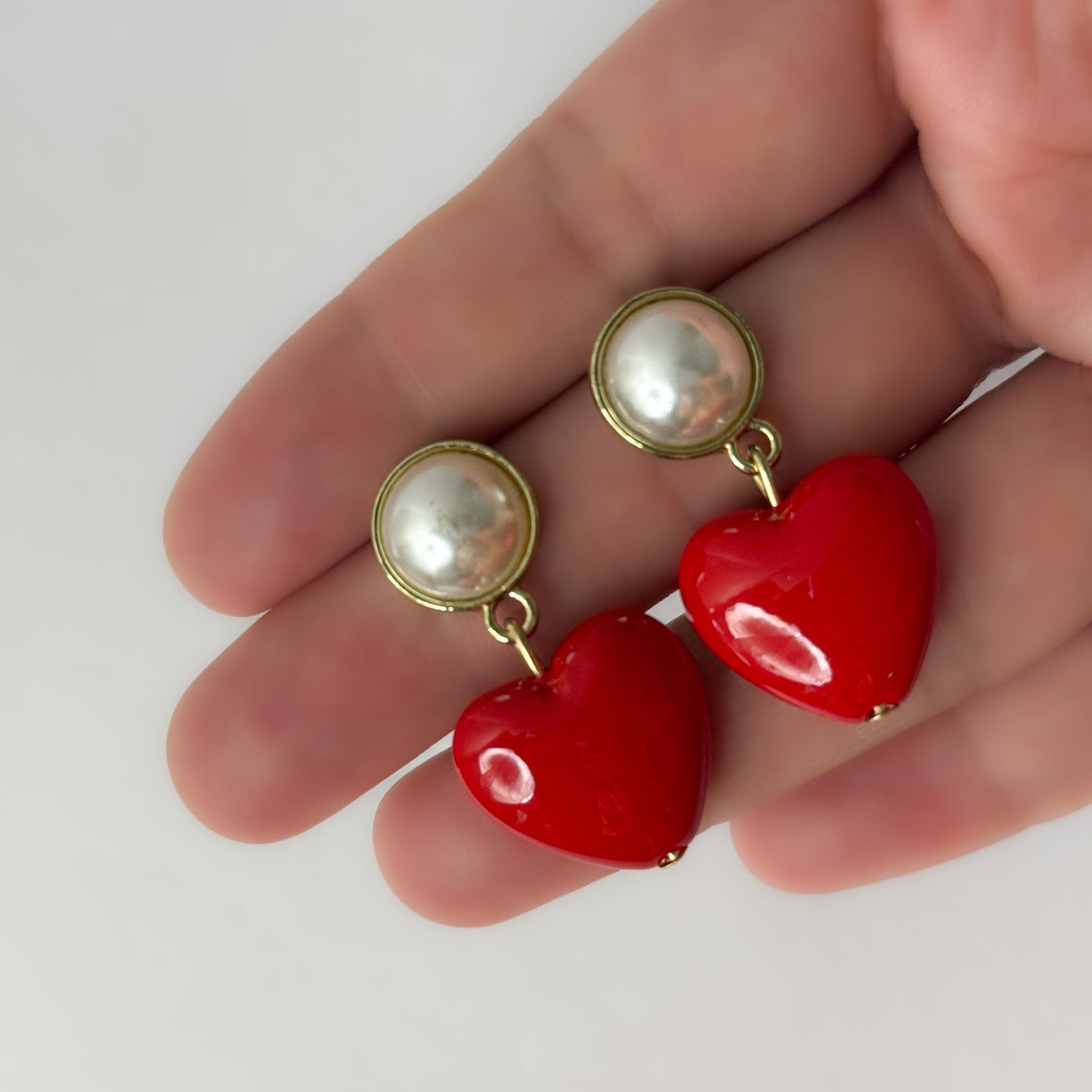 Cute Korean Heart Earrings
