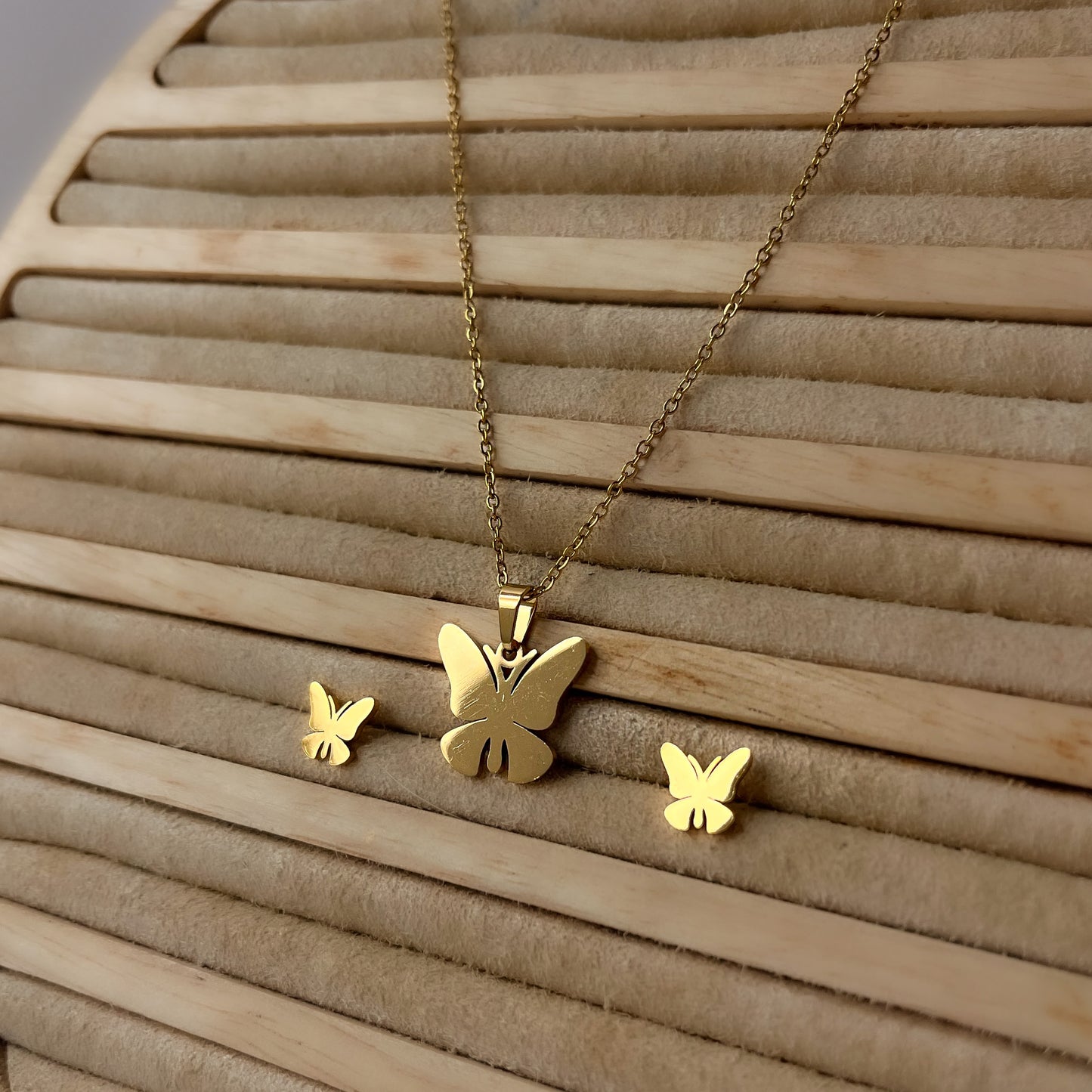 Stainless Steel Pretty Butterfly Combo