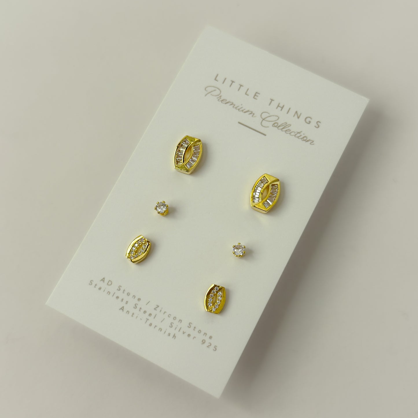 18K Gold Plated Classy Set Earrings