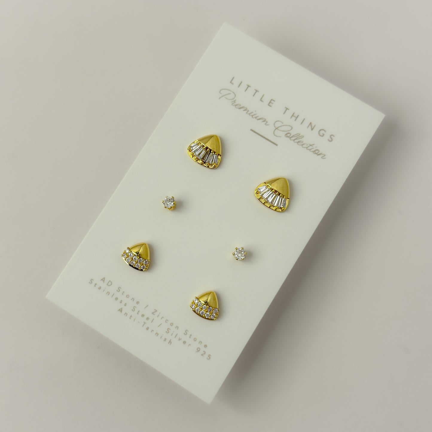 18 K Gold Plated Shell Set Earrings
