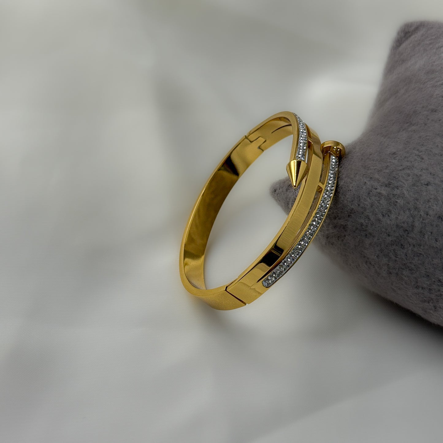 18K Gold Plated Lux Nail Bracelet
