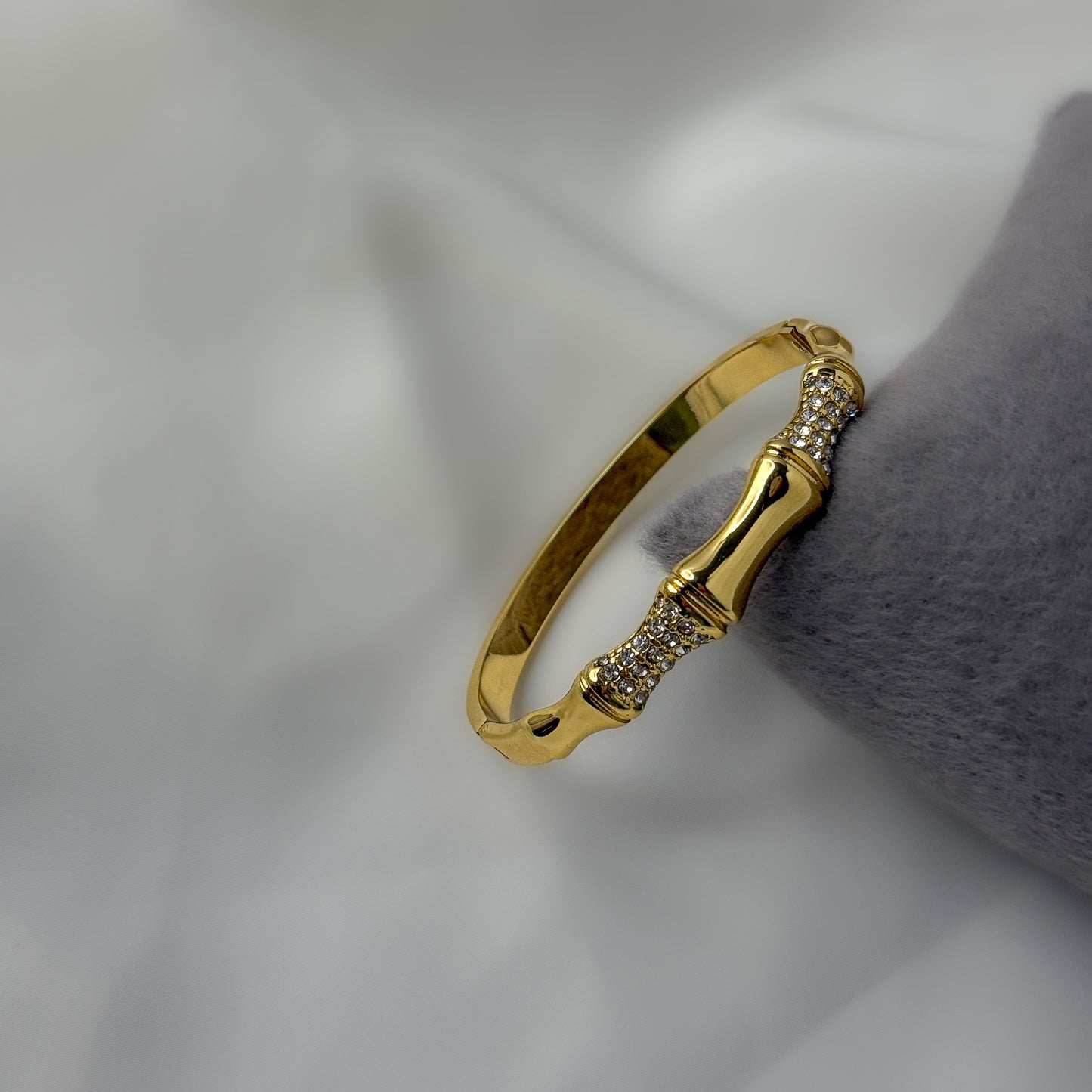 18K Gold Plated Vintage Bamboo Bracelet