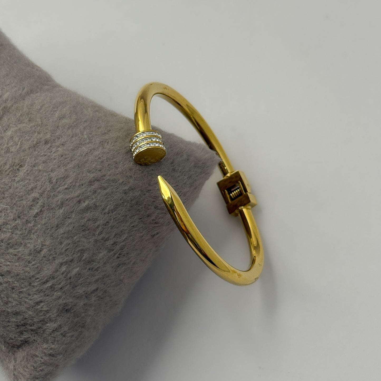 18K Gold Plated Lux Nail Cuff Bracelet