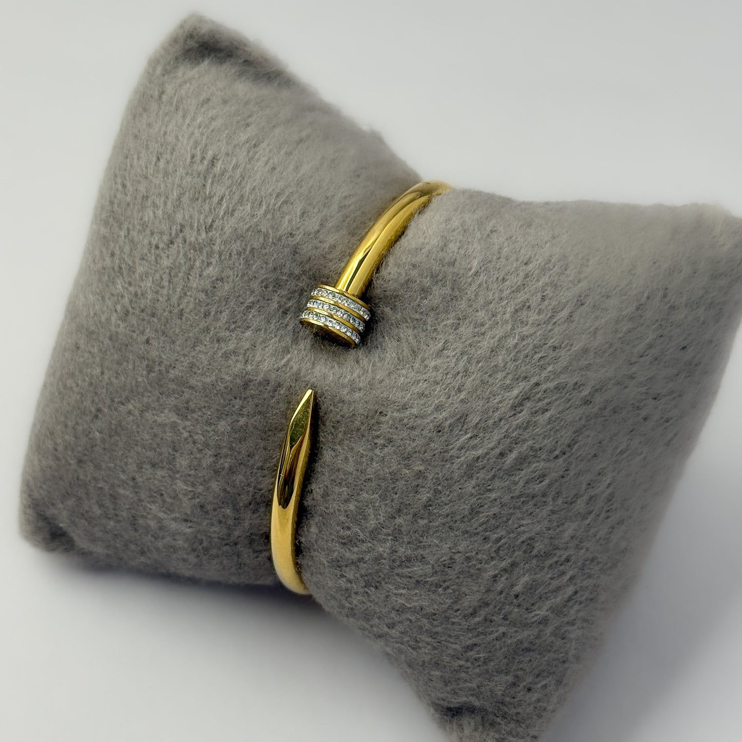 18K Gold Plated Lux Nail Cuff Bracelet