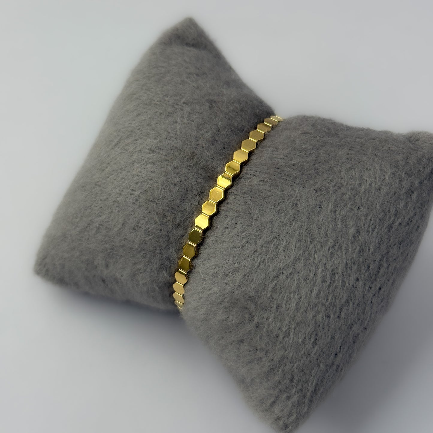 18K Gold Plated Honeycomb Bracelet
