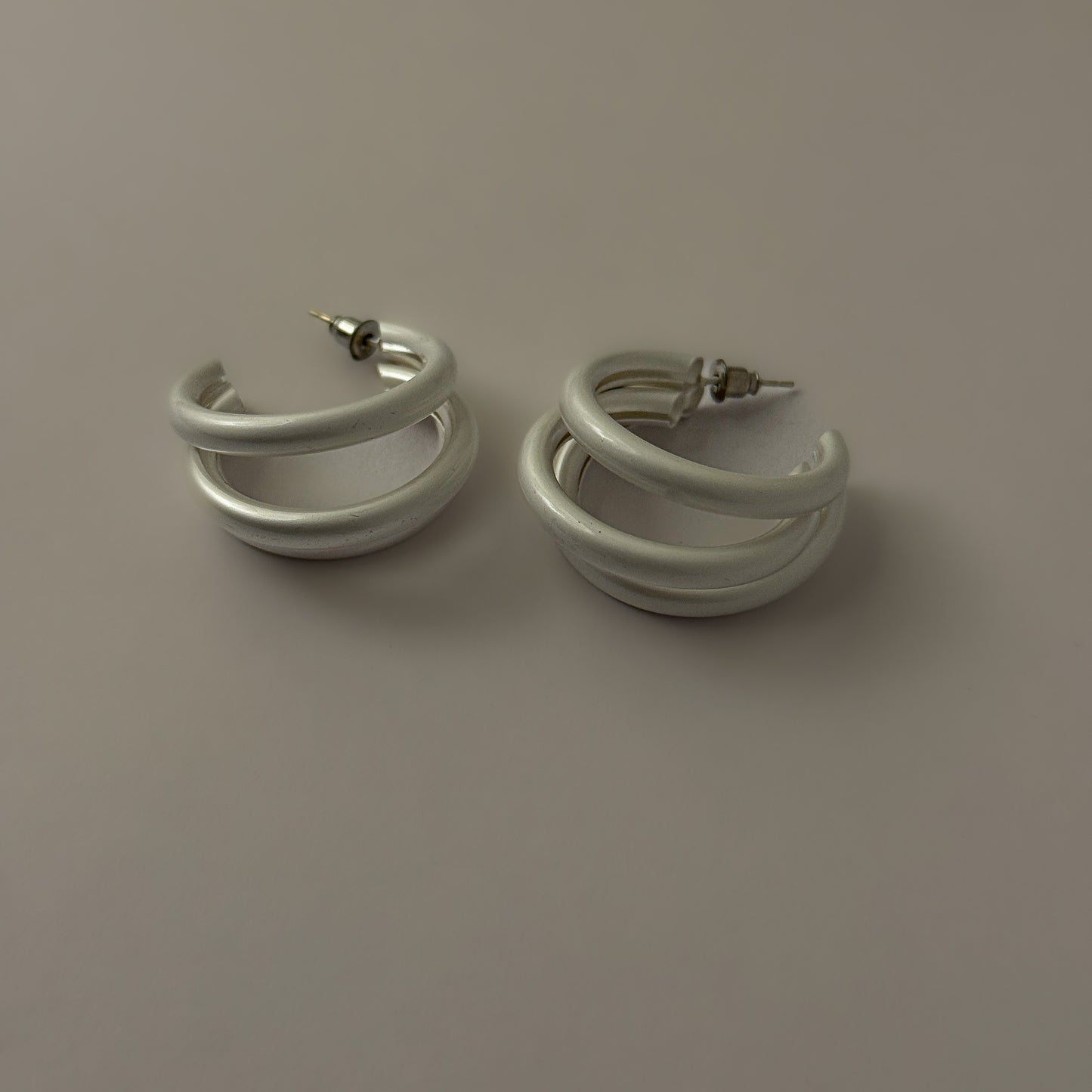 Korean Matte Triple Half Hoops