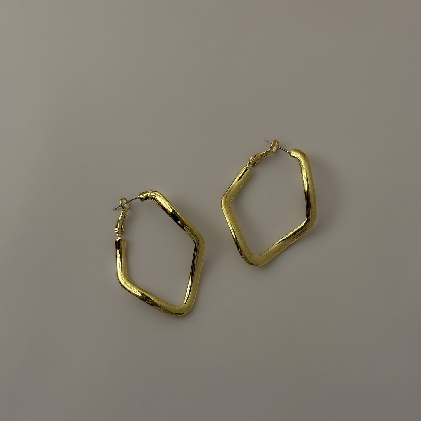 Korean Wavy Golden Full Hoops