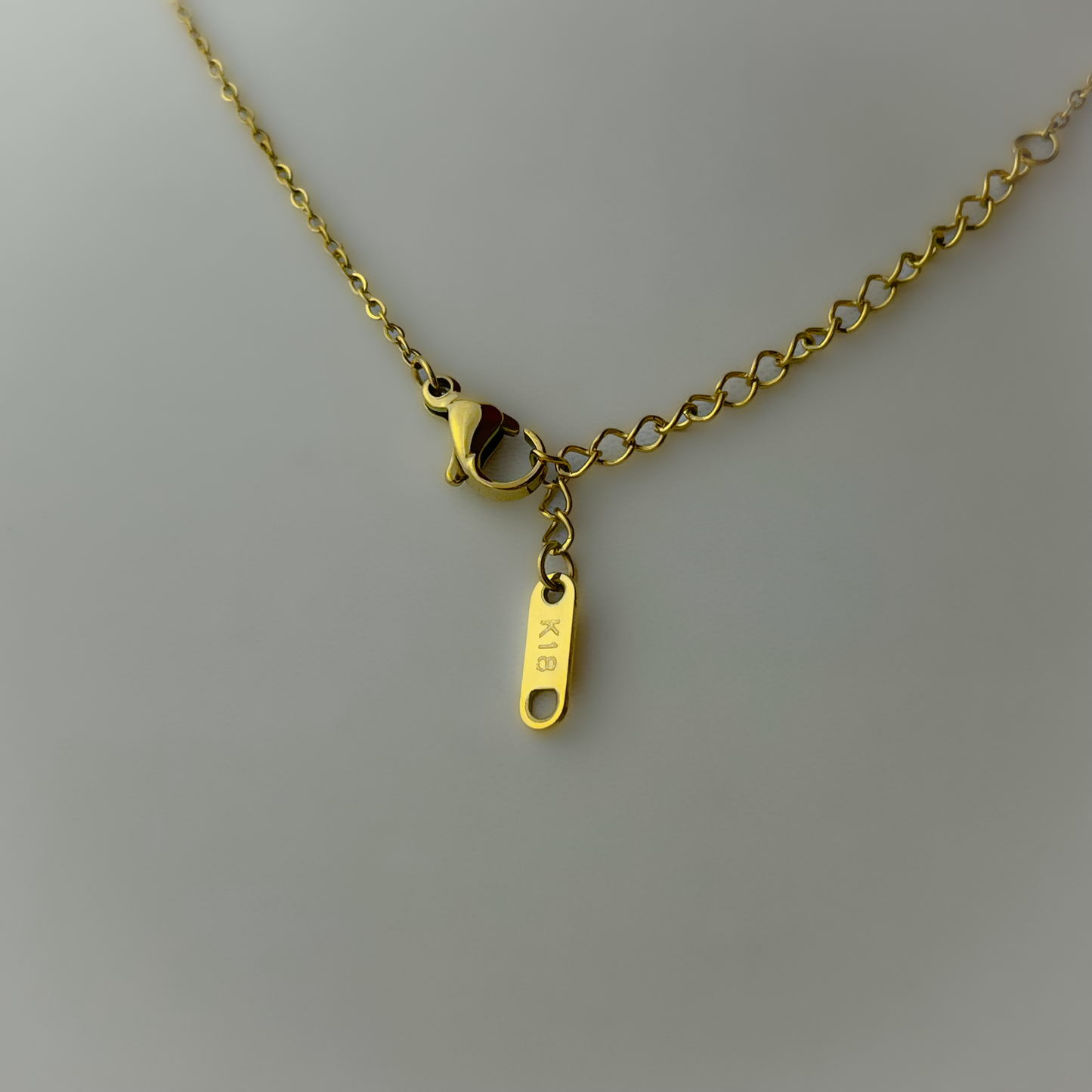 18K Gold Plated AD Stone Heart Necklace