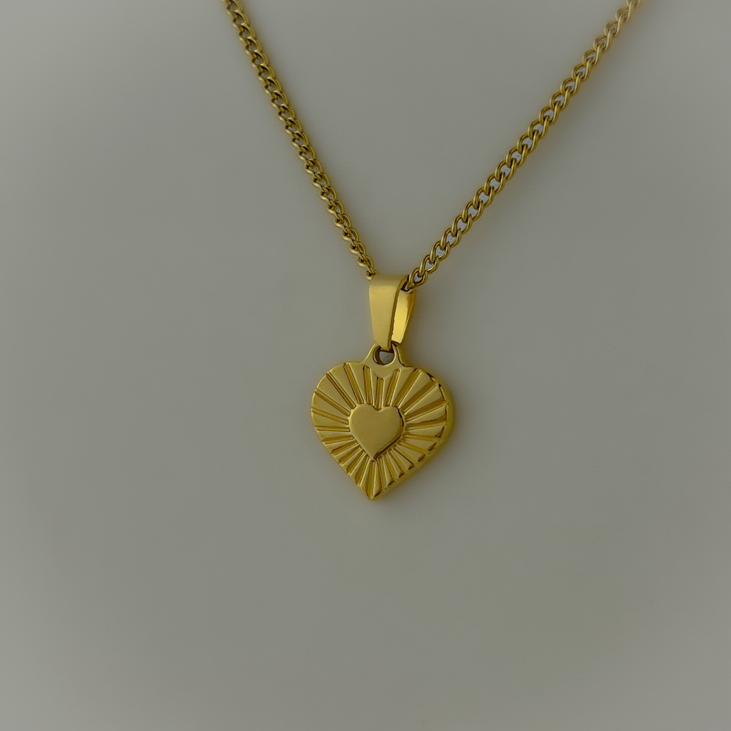 18K Gold Plated Self Heart Necklace