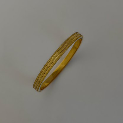 18k Gold Plated Texture Bracelet