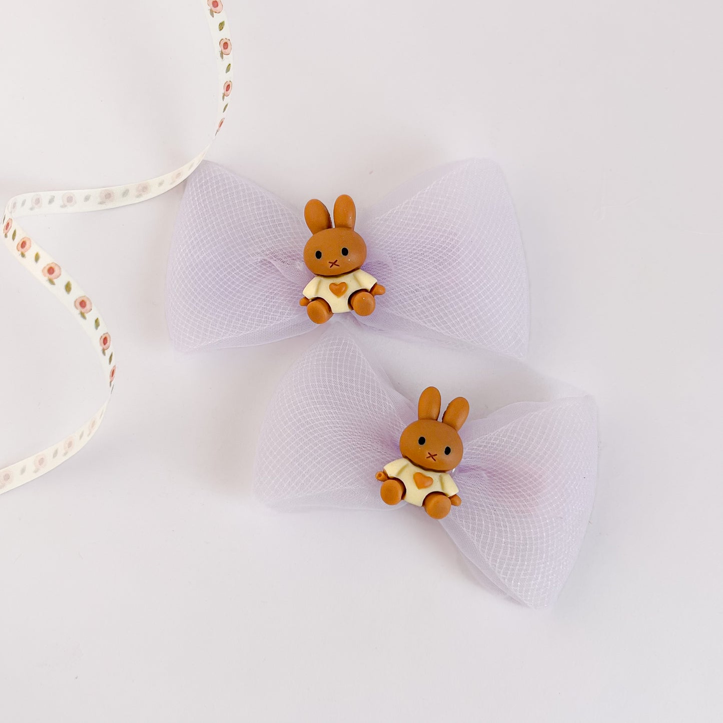 Korean Teddy Bow Alligator Clips