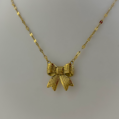 18K Gold Plated Statement Bow Necklace