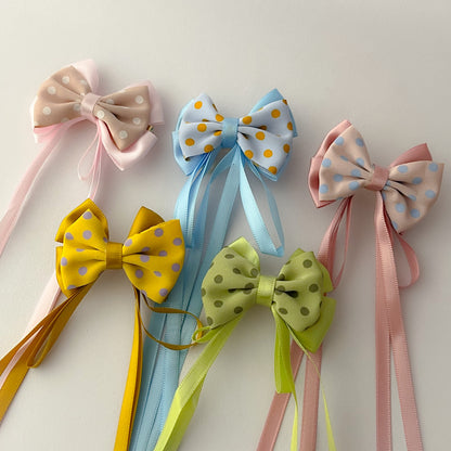 Korean Tassel Bow Clips