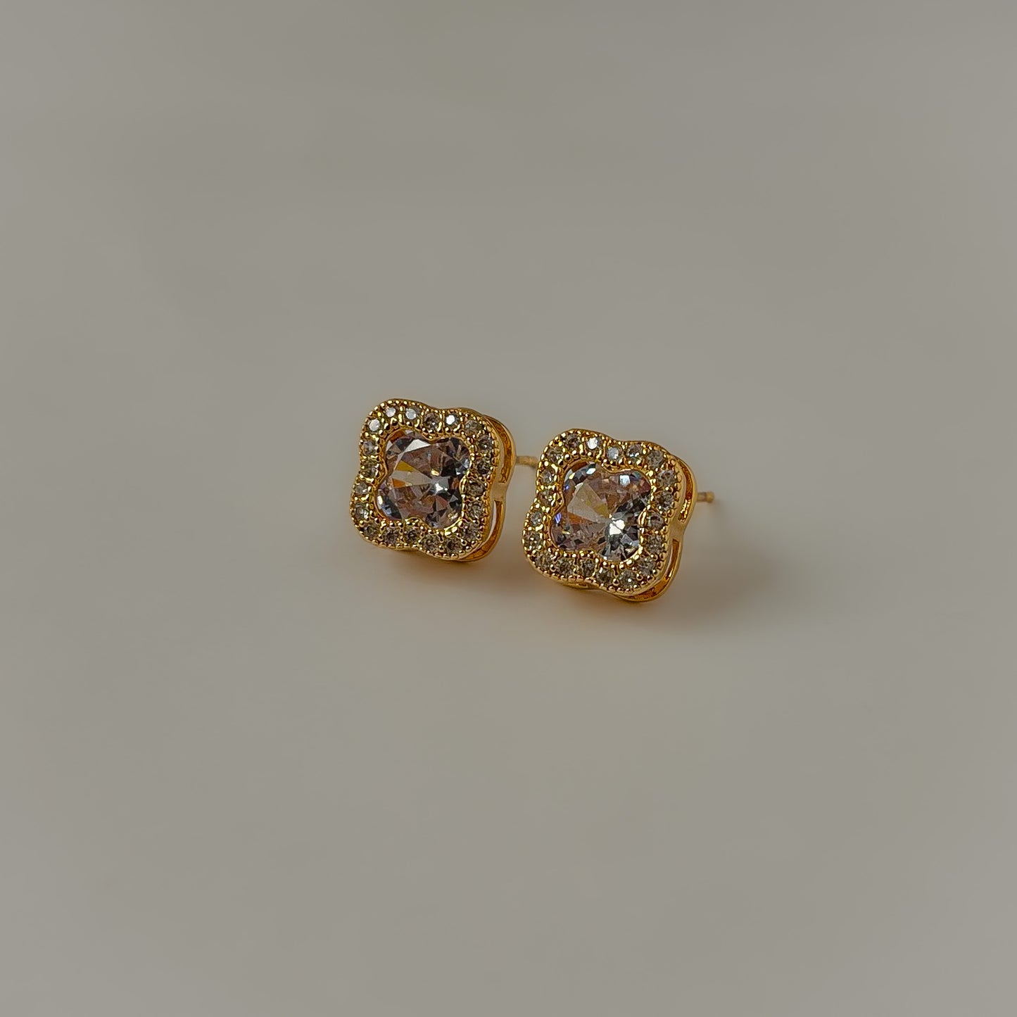 18K Gold Plated Lux Stud Earrings