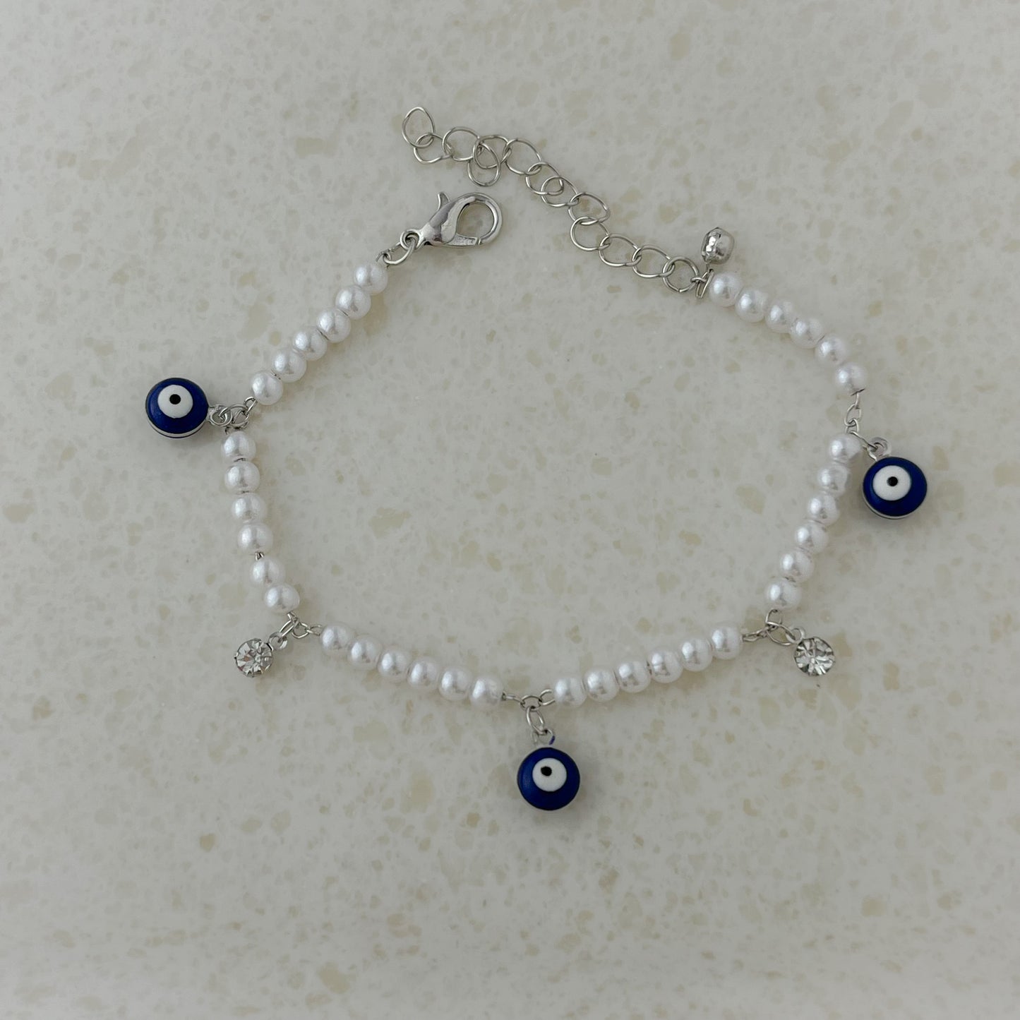 Pearl Evil Eye Charms Bracelets