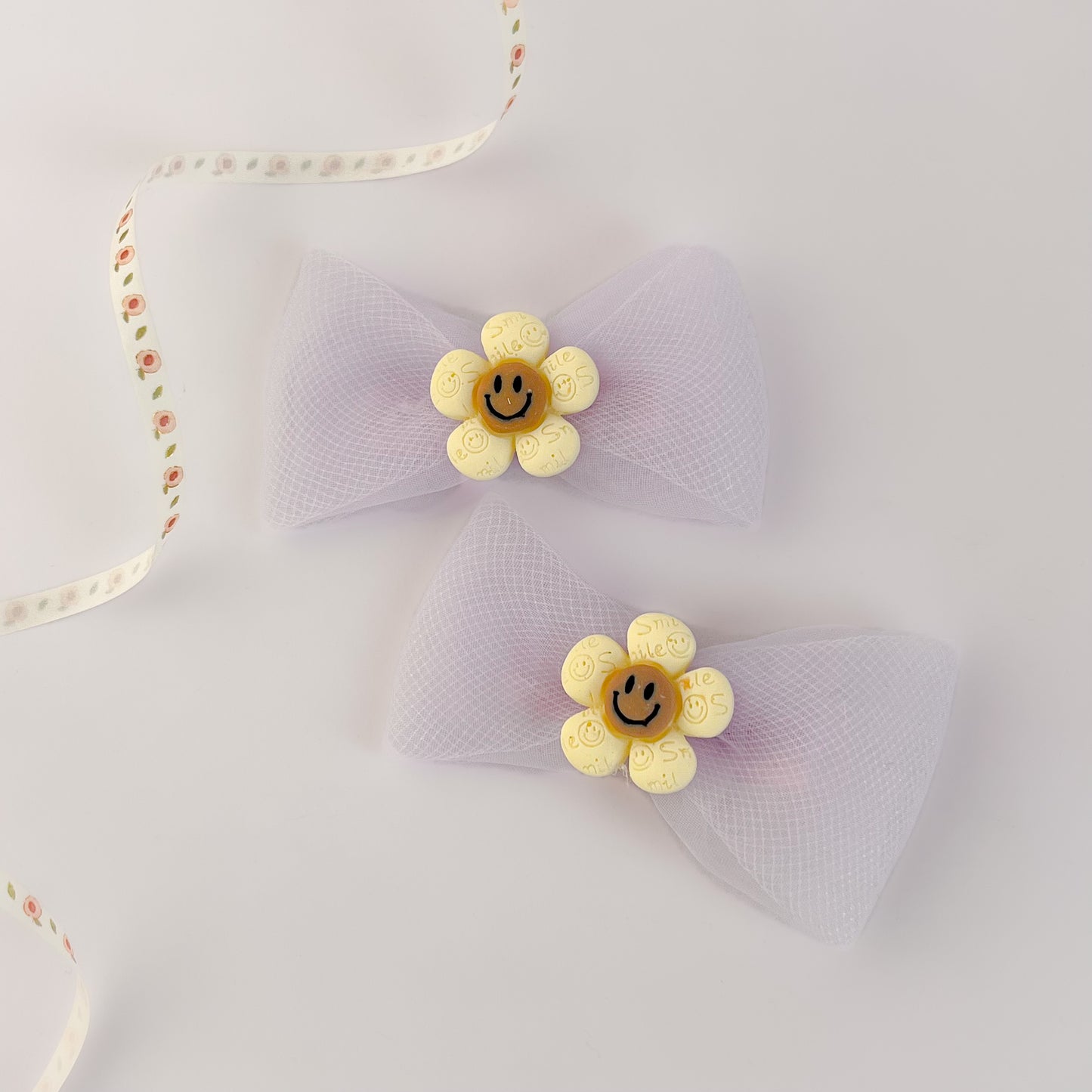 Korean Sunflower Bow Alligator Clips