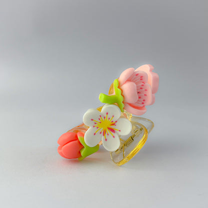 Korean Flower Claw Clips