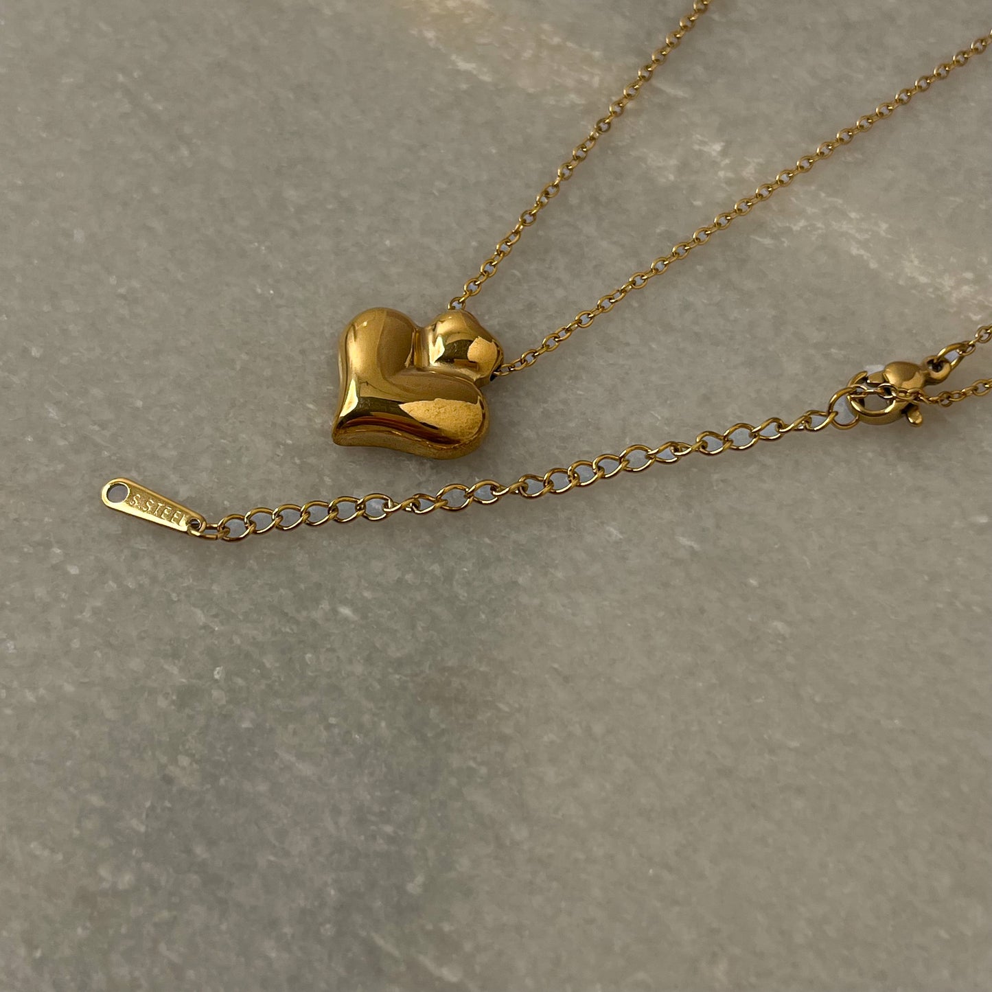 18K Gold Plated Double Heart Necklace