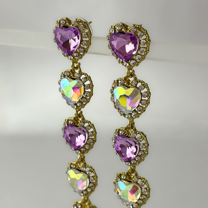 Magical Korean Heart Drop Earrings