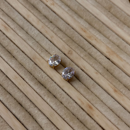 18K Gold Plated AD Stone Minimal Stud