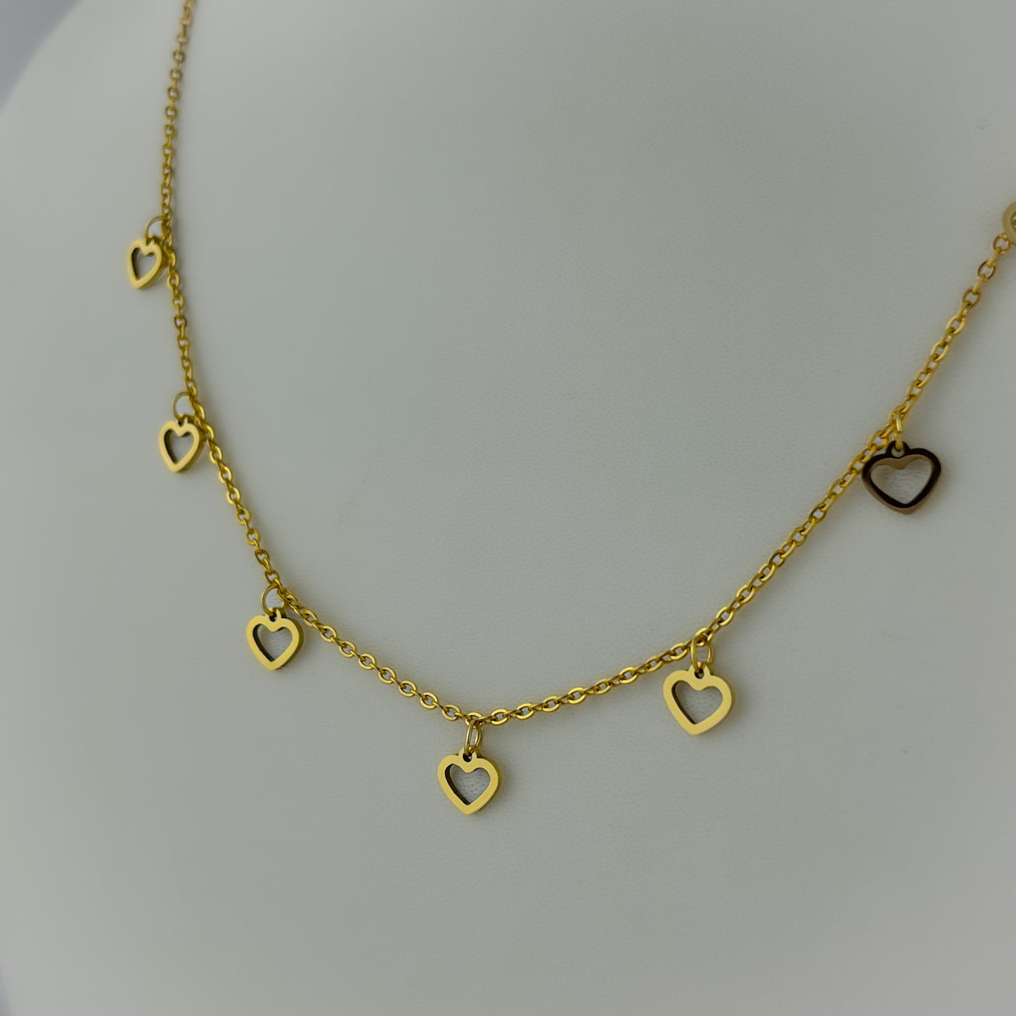 Elegant Heart Charms Necklace