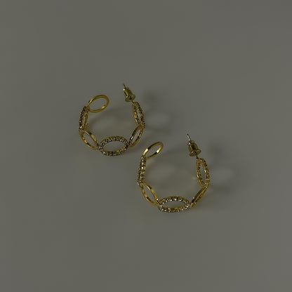 Delicate Half Hoops Korean Earrings