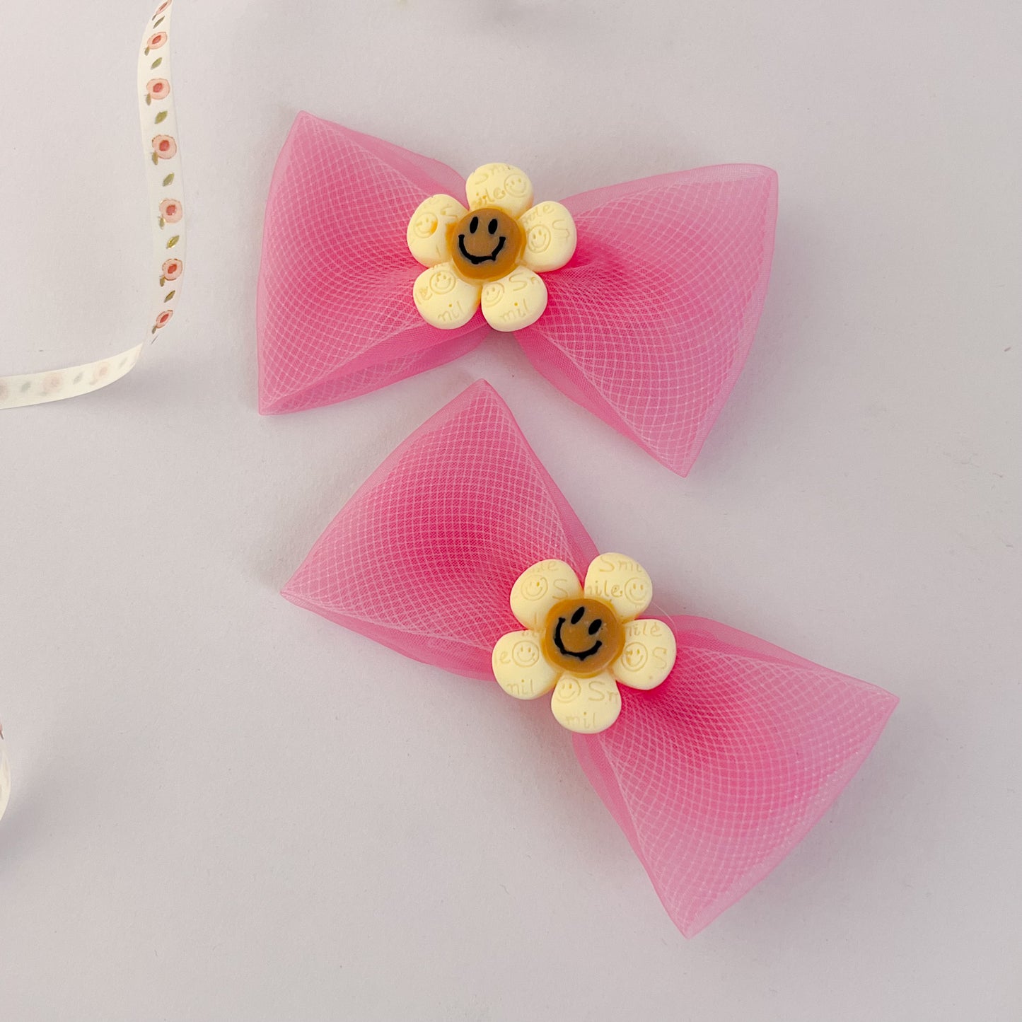 Korean Sunflower Bow Alligator Clips