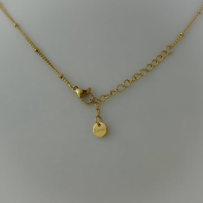 18K Gold Plated Minimal Pearly Bow Necklace