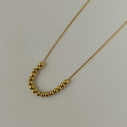 18K Gold Plated Multiple Beads Necklaces