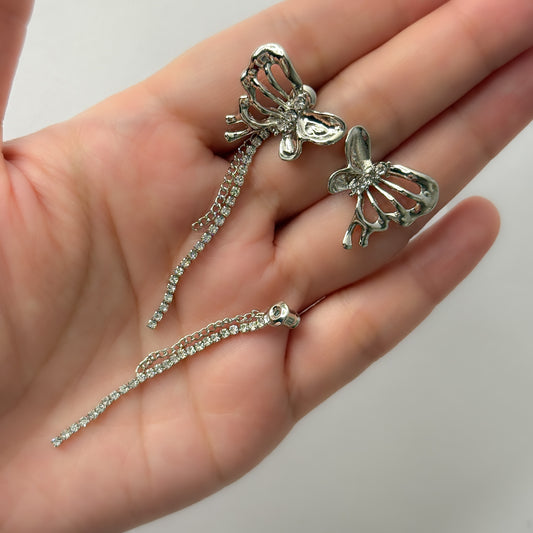 Korean 2in1 Butterfly Earrings