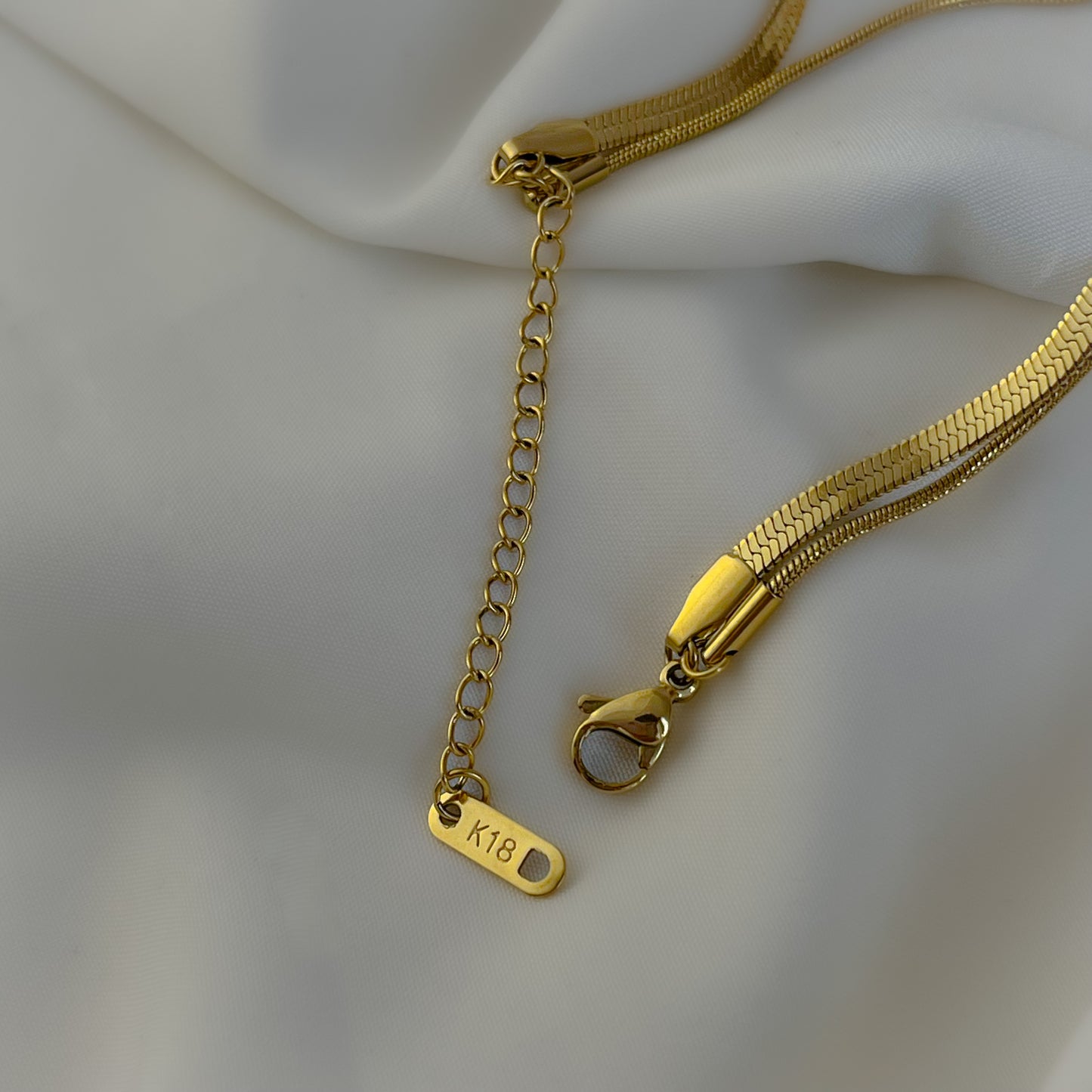 18K Gold Plated Layered Bow Necklace