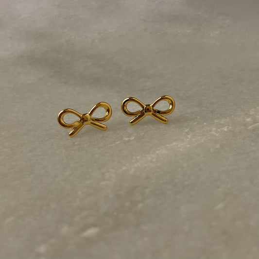 18K Gold Plated Mini Bow Earrings