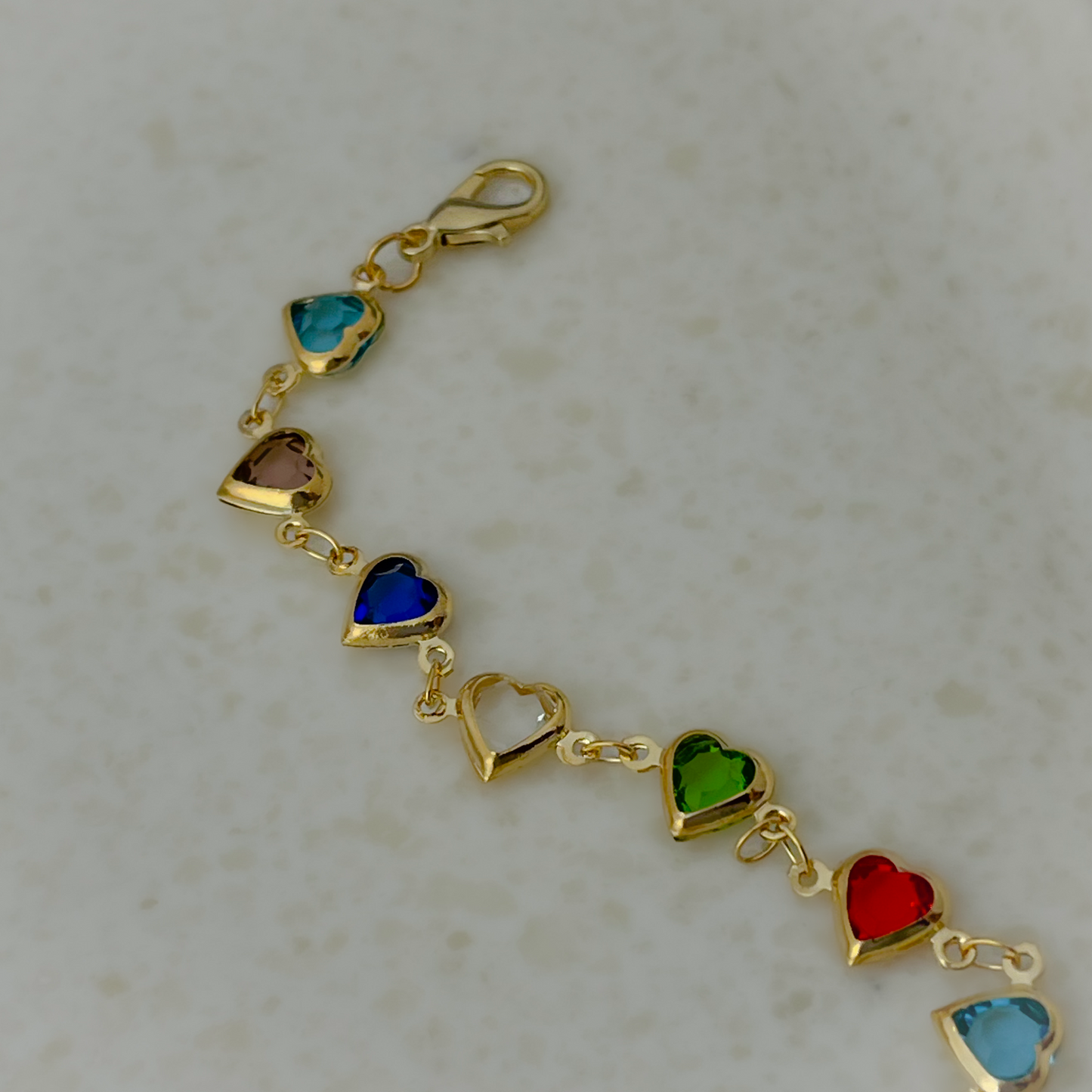 Multi Color Heart Dainty Bracelets