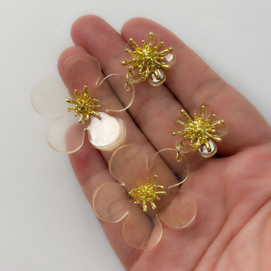 Pretty Korean Flower Earrings