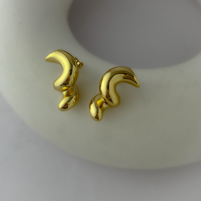 18K Gold Plated Twist Earrings