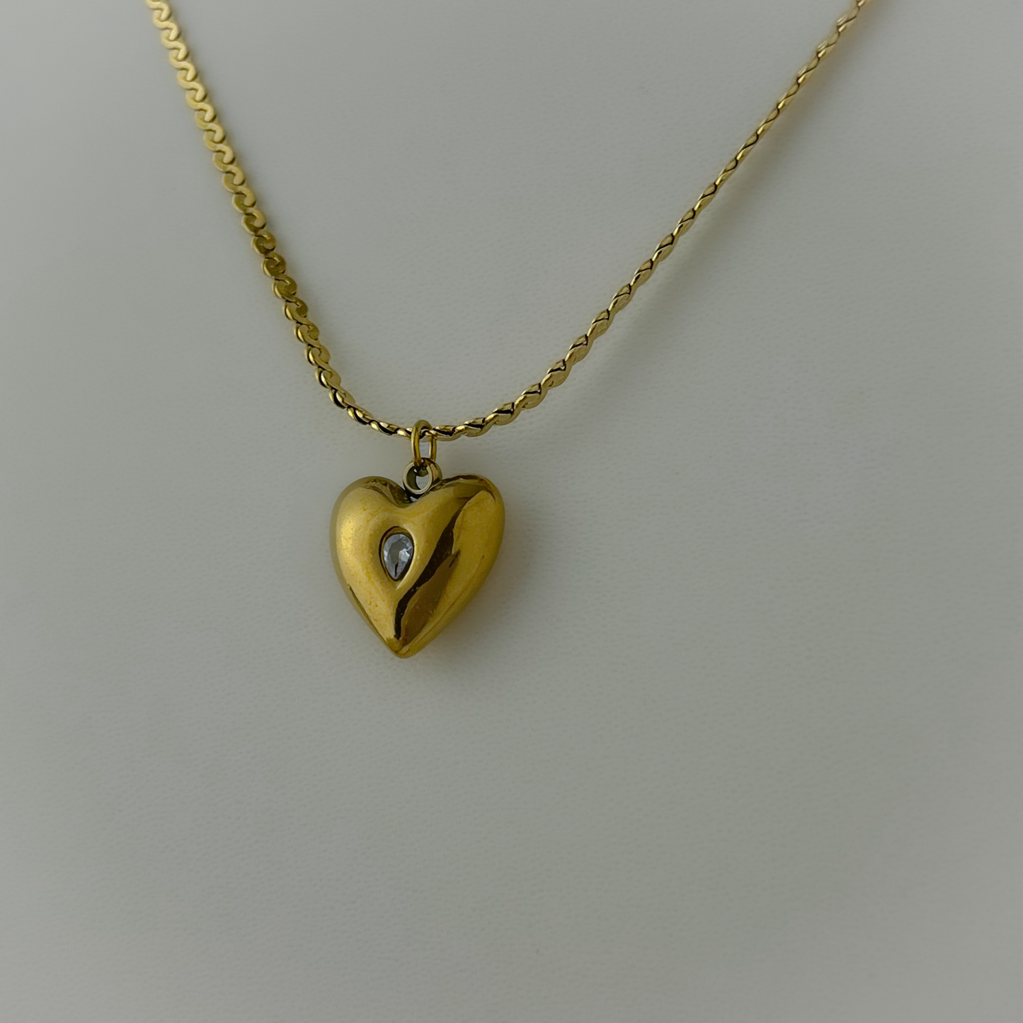 18K Gold Plated Victorian Heart Necklace