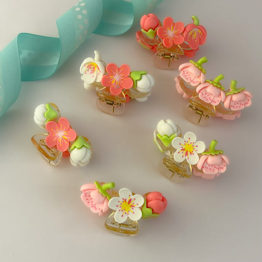 Korean Flower Claw Clips