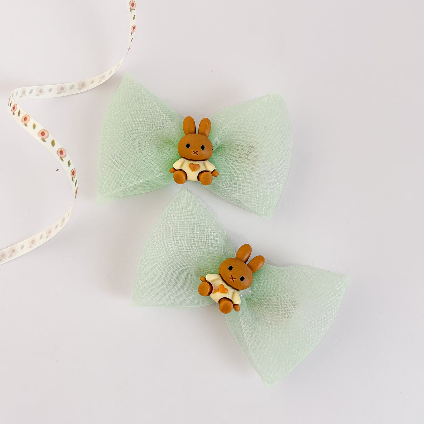 Korean Teddy Bow Alligator Clips