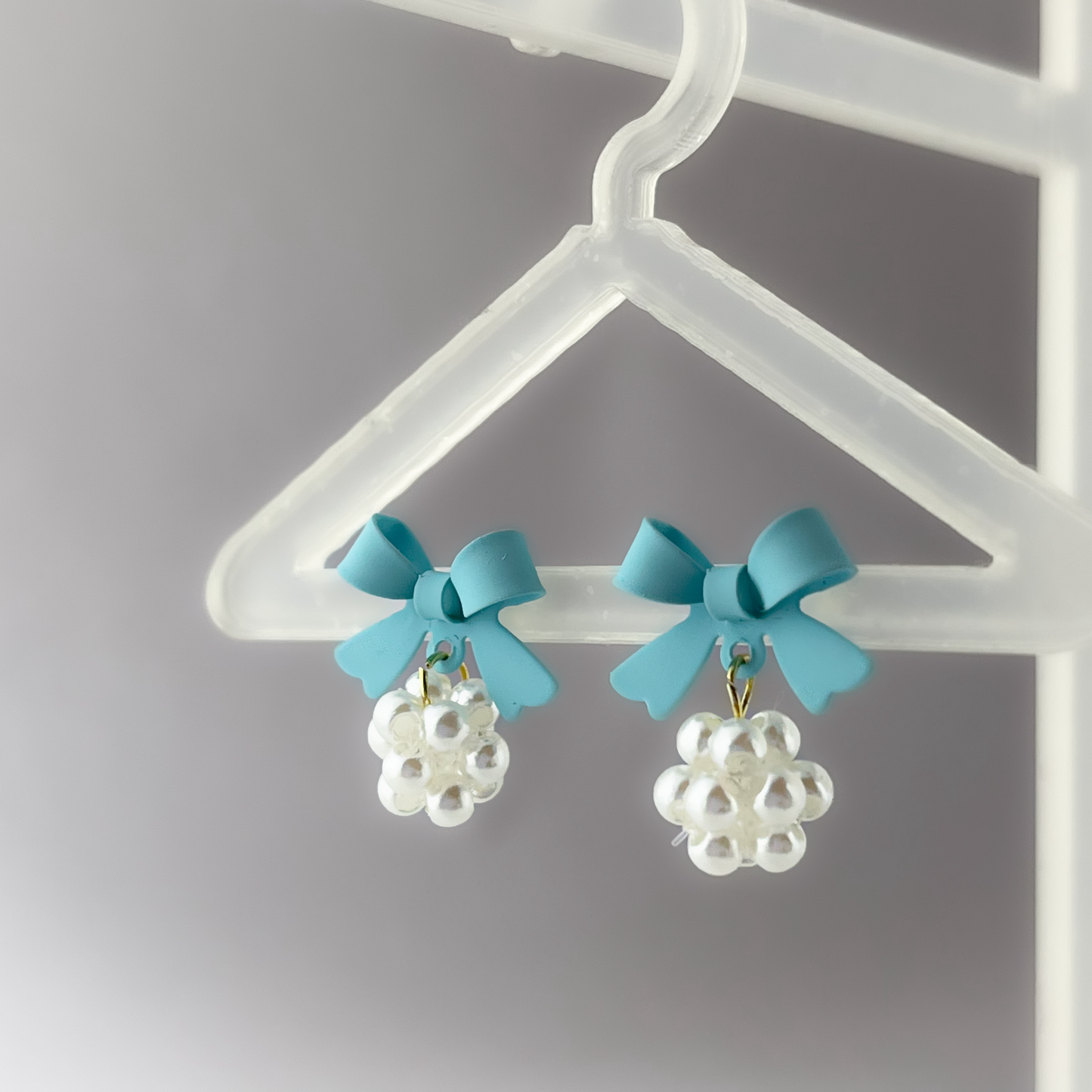 Cute Bow Pearl Earrings