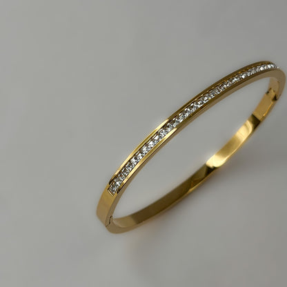 18K Gold Plated Dainty AD Stone Bracelet